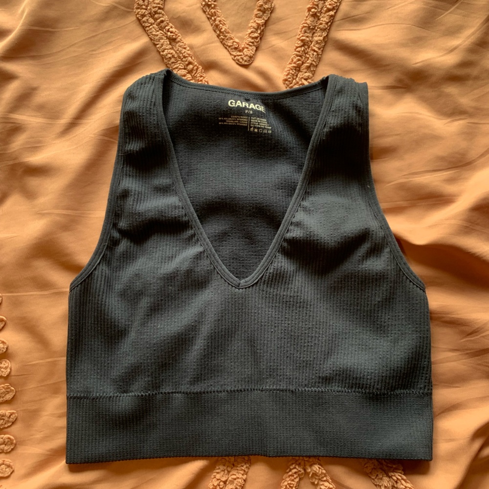 Garage Charcoal V-Neck Tank